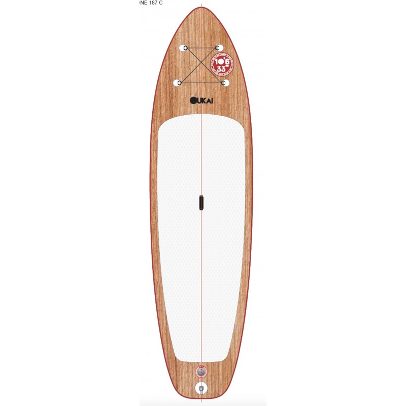 SUP Oukai 10''6 FREERIDE Wood pakke